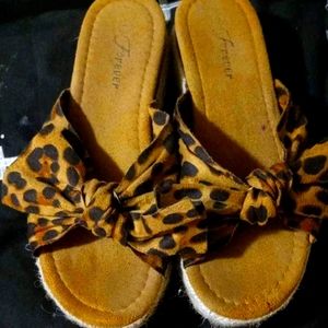 Cheetah print sandals